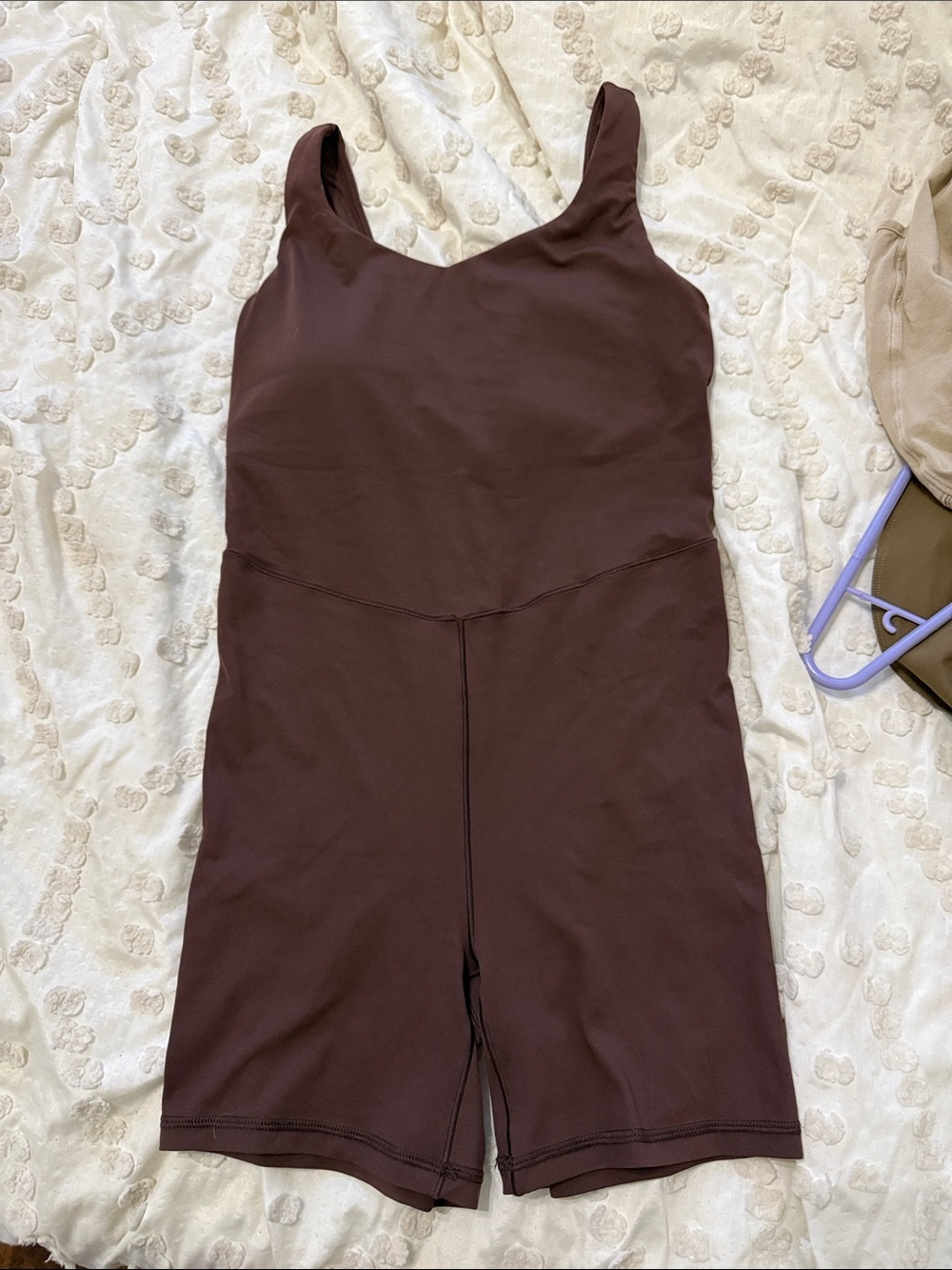 Aerie real me low key Brown Sleeveless Biker Romper small s